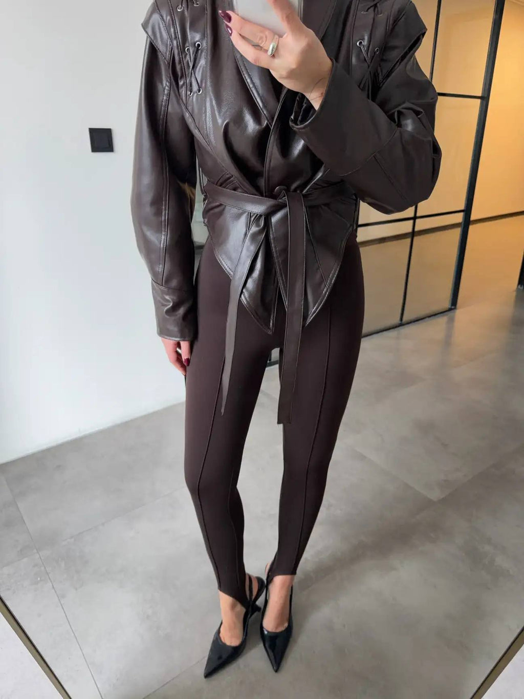Black/brown tight