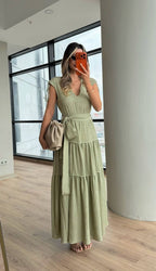 Olive green dress