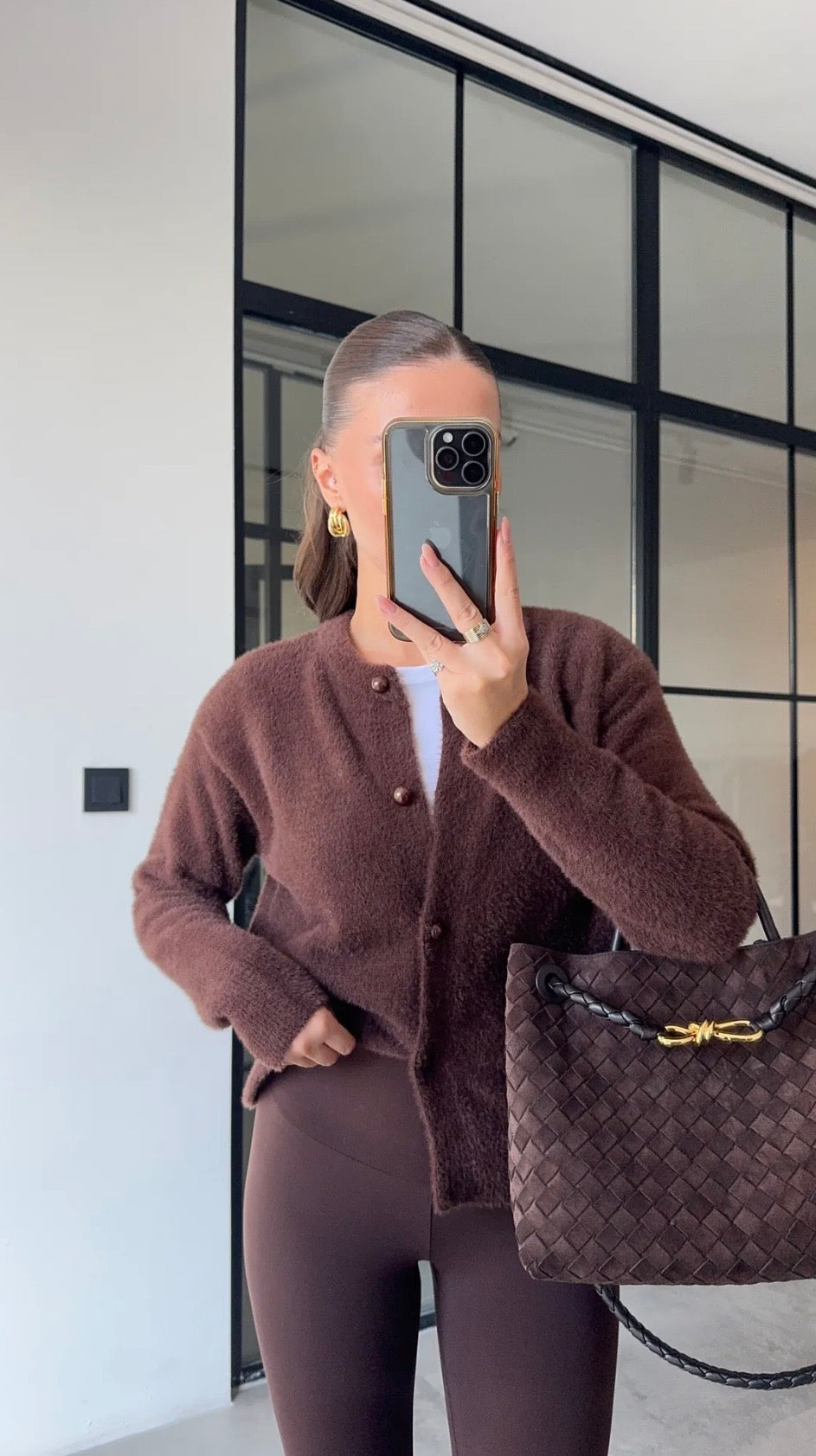 Brown cardigan
