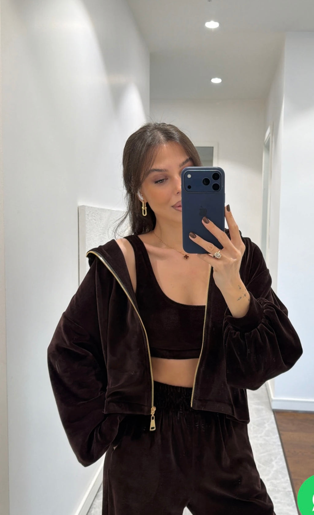 Brown velvet set